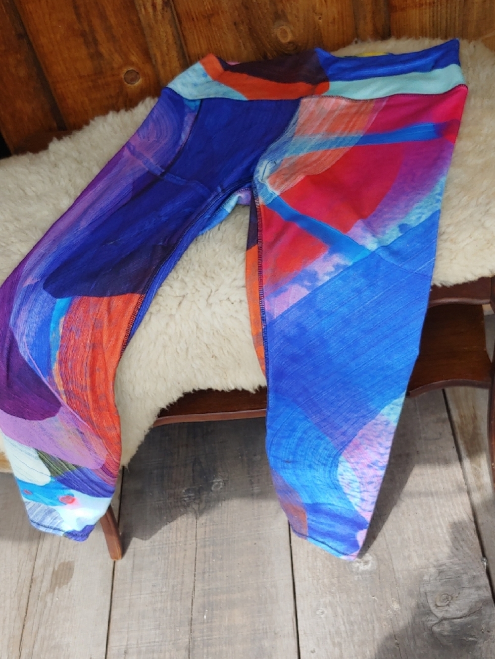 Vibrant Multi-Color Abstract Tunic Top - Picture 8 of 8